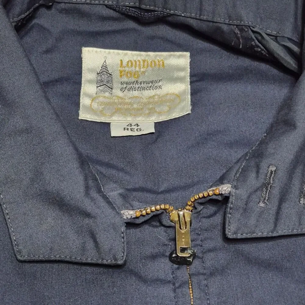 London-fog Men's Navy and Blue Jacket Size L/XL